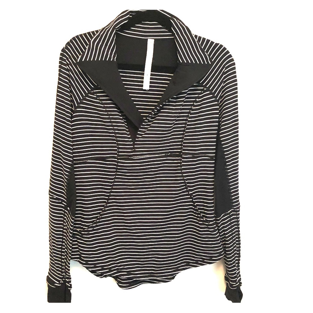 Lululemon Half Zip Navy White Stripe
